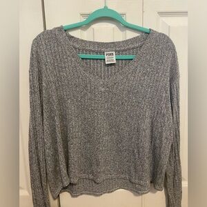 PINK off the shoulders v-neck long sleeve